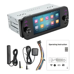 1-DIN 5" bilradio - GPS, CarPlay, 4G