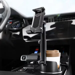 Multifunktionell mugghållare för bil - med hållare för mobil och surfplatta