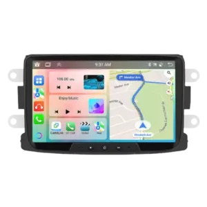 Dacia / Renault Sandero, Duster, Logan, Dokker (2010-2015) - 8" bilradio med Apple CarPlay och Android Auto