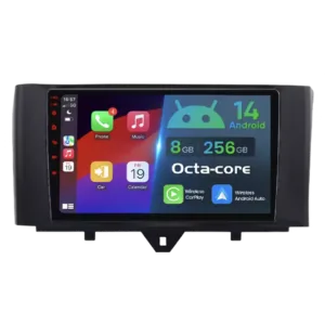 Smart Fortwo 451 2011-2015 - 9″ bilradio med Apple CarPlay och Android Auto